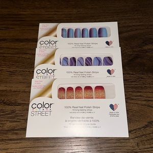 Lot of 3 Color Street Manicure Sets